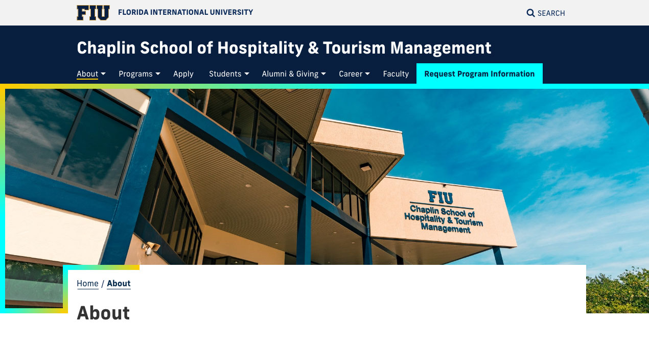 Chaplin School of Hospitality & Tourism Management website